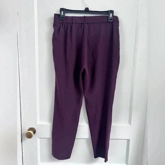 Aritzia Babaton Eggplant Purple Cohen Straight Leg Ankle Pant Size 4 - Picture 2 of 2